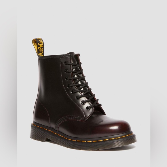 Dr Doc Martens 1460 Cherry Red Arcadia Leather Combat Boots STUNNING - Picture 4 of 16